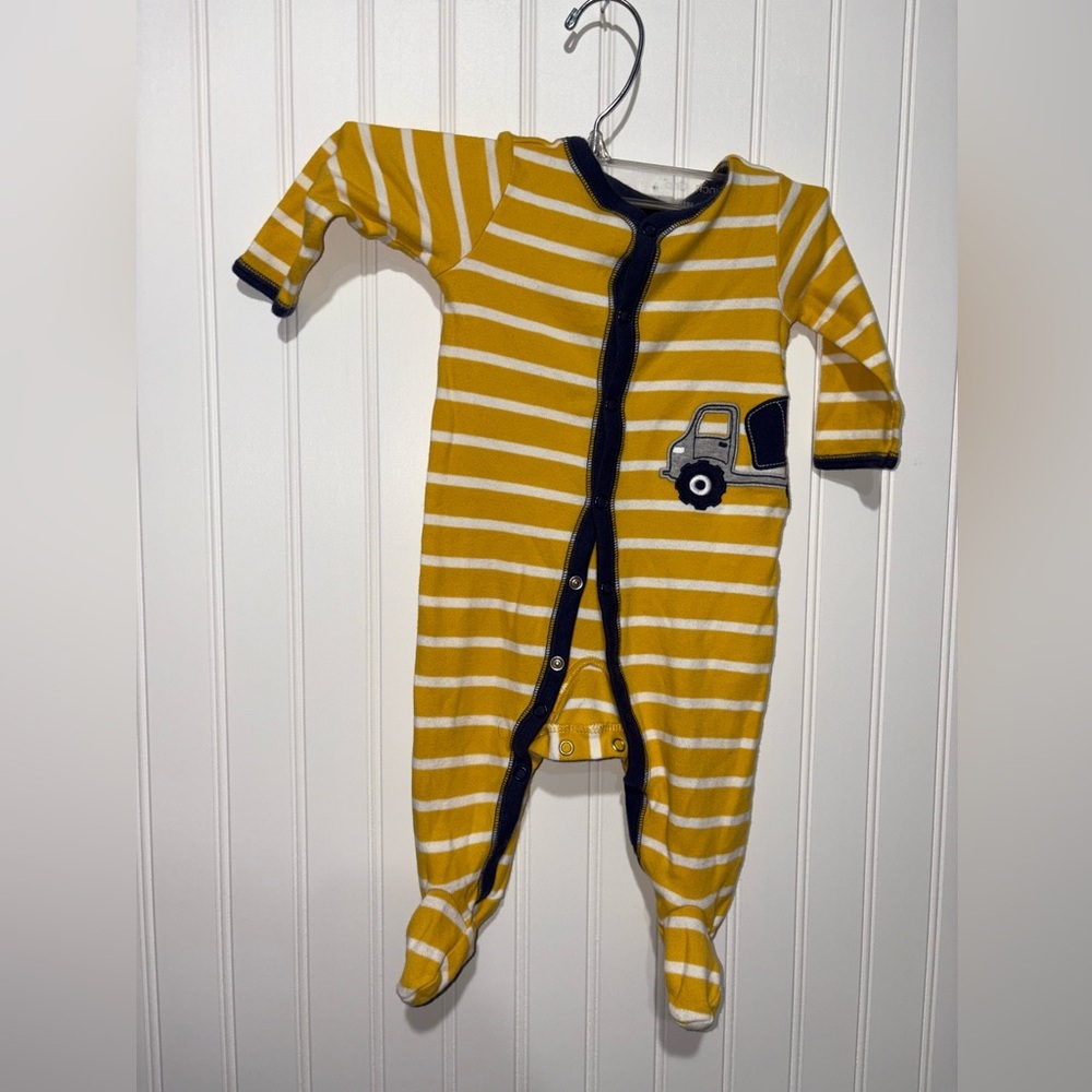 Carter's Yellow and Blue Footies with Built-in Feet